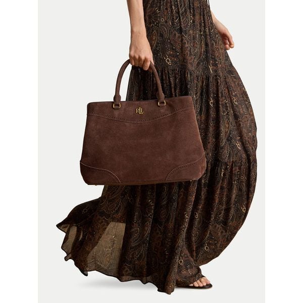 Torebka LAUREN RALPH LAUREN. Brązowe torebki klasyczne Lauren Ralph Lauren, bez wzorów, bez dodatków. Za 1,978.99 zł.