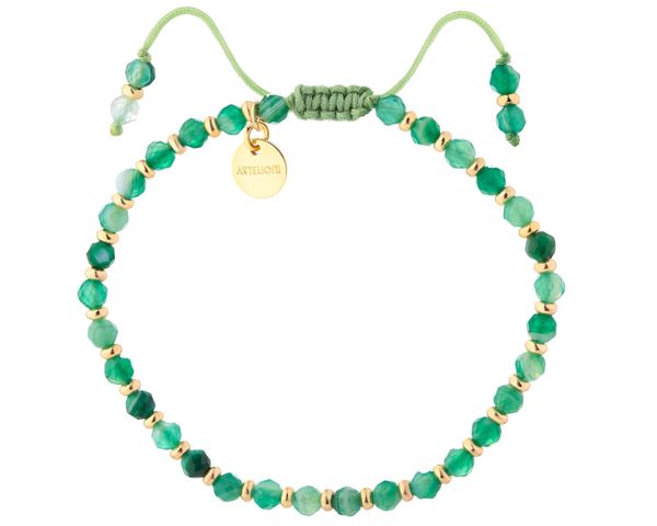 Bransoletka z mosiądzu pozłacana z agatami. Bransoletki Artelioni, pozłacane. Za 119.00 zł.