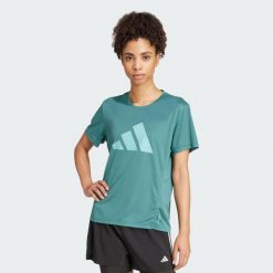 Koszulka Run It. Niebieskie bluzki Adidas, xl, bez wzorów, sportowe, bez kołnierzyka, bez ramiączek. W wyprzedaży za 100.62 zł.
