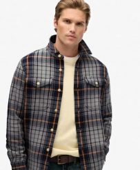 Superdry The Merchant Store Koszula Heavy Checked – 100% Bawełna Organic. Niebieskie koszule Superdry, m, z aplikacjami, z bawełny, klasyczne, bez kołnierzyka, bez ramiączek. Za 374.80 zł.