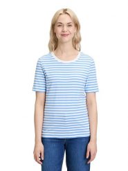 BETTY & CO Koszulka w kolorze błękitno-białym rozmiar: XXL. Niebieskie bluzki Betty & Co, xxl, bez wzorów, bez kołnierzyka, bez ramiączek. Za 59.95 zł.