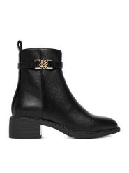 Nine West Botki CEO-GAJDA-01 Czarny. Czarne botki Nine West, bez wzorów, z materiału, bez obcasa, na płaskiej podeszwie, bez zapięcia. Za 279.99 zł.