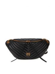 PINKO Saszetka nerka Love Classic Bum Maxi PE 25 PLTT 105311 A0GK Czarny. Czarne torebki klasyczne Pinko, bez wzorów, ze skóry, bez dodatków. Za 1,039.00 zł.