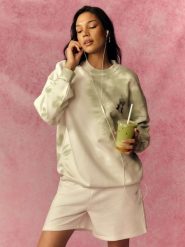 4F Bluza dresowa loose bez kaptura damska - zielona M. Zielone bluzy 4f, m, bez wzorów, z bawełny, bez kaptura. Za 199.99 zł.