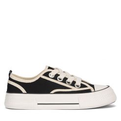 Trampki DeeZee. Czarne trampki DeeZee, bez wzorów, bez zapięcia. Za 55.99 zł.
