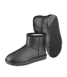 Krótkie kalosze ELT. Czarne kalosze ELT, bez wzorów, z futra. Za 186.00 zł.