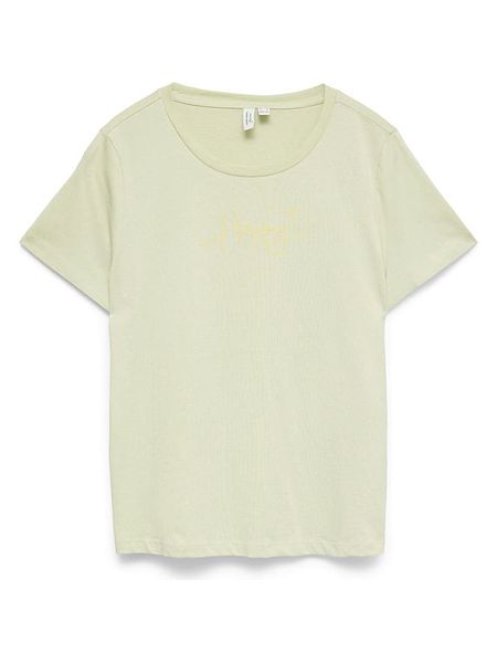 Vero Moda Koszulka w kolorze żółtym rozmiar: S. Żółte bluzki Vero Moda, s, bez wzorów, z bawełny, bez kołnierzyka, bez ramiączek. Za 46.95 zł.