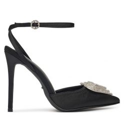 Szpilki DeeZee. Czarne szpilki DeeZee, bez wzorów, bez obcasa, na szpilce, bez zapięcia. Za 149.99 zł.