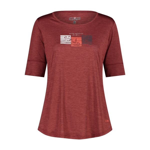 Koszulka damska CMP. Brązowe bluzki CMP, bez wzorów, sportowe, bez kołnierzyka, bez ramiączek. W wyprzedaży za 137.60 zł.