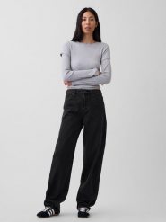GAP Dżinsy - Barrel fit - w kolorze czarnym rozmiar: W33. Czarne jeansy GAP, bez wzorów, z podwyższonym stanem. Za 184.95 zł.