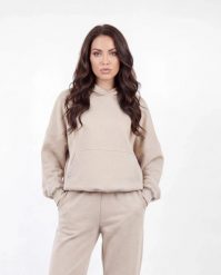 Damska bluza oversize UNLEASH WINGS BEIGE. Brązowe bluzy Wings, uniwersalny, bez wzorów, z materiału, bez kaptura. Za 249.90 zł.