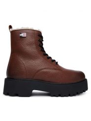 Tommy Jeans Trzewiki Tjw Platform Boots Wl EN0EN03159 Brązowy. Brązowe botki Tommy Jeans, bez wzorów, z jeansu, bez obcasa, na płaskiej podeszwie, bez zapięcia. Za 749.99 zł.