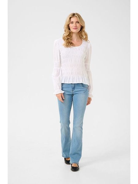 Cream Bluzka "Henva" w kolorze białym rozmiar: 42. Białe bluzki Cream, s, bez wzorów, z wiskozy, klasyczne, bez kołnierzyka, bez ramiączek. Za 104.89 zł.