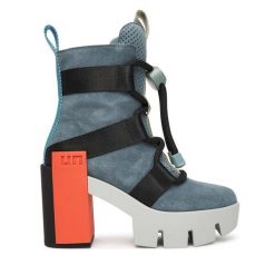 Botki United Nude. Szare botki United Nude, bez wzorów, bez obcasa, na słupku, bez zapięcia. Za 1,679.00 zł.
