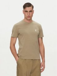 AMI PARIS T-Shirt HTS060.724 Khaki Regular Fit. Brązowe t-shirty AMI PARIS, l, bez wzorów, z bawełny, bez kołnierzyka, bez ramiączek. Za 569.99 zł.