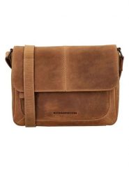 HIDE & STITCHES Skórzana torebka "Idaho" w kolorze jasnobrązowym - 21 x 27 x 7 cm rozmiar: onesize. Brązowe torby na ramię HIDE & STITCHES, bez wzorów, z materiału, na ramię, bez dodatków. Za 217.99 zł.