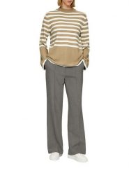 S.Oliver Sweter w kolorze jasnobrązowo-białym rozmiar: 38. Białe swetry S.Oliver, s, bez wzorów, bez ramiączek. Za 143.99 zł.