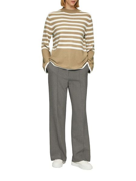 S.Oliver Sweter w kolorze jasnobrązowo-białym rozmiar: 38. Białe swetry S.Oliver, s, bez wzorów, bez ramiączek. Za 78.10 zł.