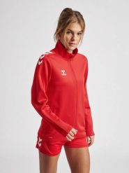 Bluza do piłki ręcznej damska Hummel Core XK Poly Zip Sweat Woman. Czarne bluzy Hummel, xl, bez wzorów, z dresówki, bez kaptura. Za 256.50 zł.