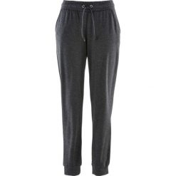 Spodnie sportowe z ciężkiego dżerseju bonprix antracytowy melanż. Spodnie dresowe marki bonprix. Za 59.99 zł.