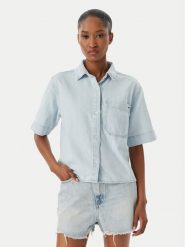 Tommy Hilfiger Koszula jeansowa WW0WW49573 Niebieski Relaxed Fit. Niebieskie koszule TOMMY HILFIGER, l, bez wzorów, z bawełny, bez kołnierzyka, bez ramiączek. Za 529.99 zł.