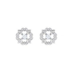 Kolczyki z kryształami Swarovski. Białe kolczyki SWAROVSKI, z kryształem. W wyprzedaży za 229.95 zł.
