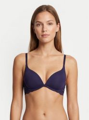 Tommy Hilfiger Biustonosz push-up UW0UW06051 Granatowy. Niebieskie biustonosze TOMMY HILFIGER, bez wzorów, z syntetyku. Za 219.99 zł.