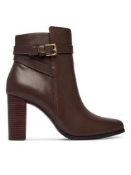 LAUREN RALPH LAUREN Botki Brooke II Calfskin Bootie Heel 802974475003 Brązowy. Brązowe botki Lauren Ralph Lauren, bez wzorów, ze skóry, bez obcasa, na słupku, bez zapięcia. Za 1,199.00 zł.