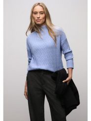 Street One Sweter w kolorze błękitnym rozmiar: 46. Niebieskie swetry Street One, bez wzorów, bez ramiączek. Za 156.61 zł.