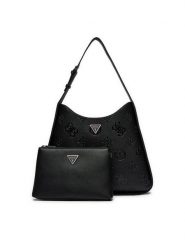 Guess Torebka Keandra (PL) HWPL93 23030 Czarny. Czarne torebki klasyczne Guess, z aplikacjami, ze skóry, bez dodatków. Za 499.99 zł.