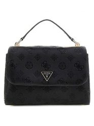 Guess Torebka "Tisha" w kolorze czarnym - 24 x 16,5 x 7 cm rozmiar: onesize. Czarne torebki klasyczne Guess, z aplikacjami, z materiału, pikowane, bez dodatków. Za 382.99 zł.