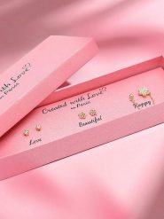 Created with Love 3-częściowy zestaw kolczyków-wkrętek "Spark" z cyrkoniami rozmiar: onesize. Żółte kolczyki Created with Love, z cyrkonią, z mosiądzu. Za 56.99 zł.