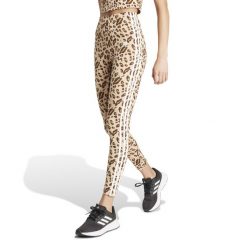Legginsy fitness damskie ADIDAS. Brązowe legginsy Adidas, l, bez wzorów, z bawełny. W wyprzedaży za 149.99 zł.