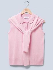 LeGer Top "Darina" w kolorze jasnoróżowym rozmiar: 40. Różowe topy LeGer, bez wzorów, bez kołnierzyka, bez ramiączek. Za 174.84 zł.