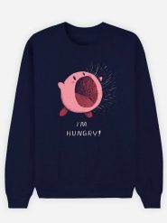 WOOOP Bluza "I'm Hungry" w kolorze granatowym rozmiar: XS. Niebieskie bluzy Wooop, m, bez wzorów, bez kaptura. Za 100.99 zł.