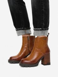 G-Star Raw Botki CEO-WI34-CLEVELAND-01 Brązowy. Brązowe botki G-Star, bez wzorów, ze skóry, bez obcasa, na słupku, bez zapięcia. Za 419.99 zł.
