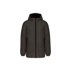 Recykowana parka z kapturem Kariban. Szare parki KARIBAN, na zimę, l, z materiału, eleganckie, z kapturem. Za 247.00 zł.