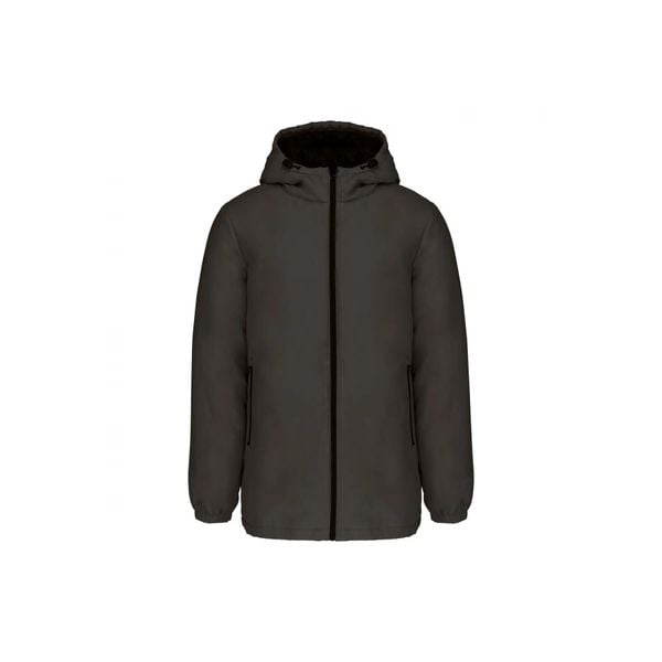 Recykowana parka z kapturem Kariban. Szare parki KARIBAN, na zimę, xl, z materiału, eleganckie, z kapturem. Za 229.00 zł.