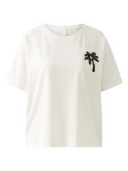 Miss Lagotte Koszulka w kolorze białym rozmiar: 38. Białe bluzki Miss Lagotte, bez wzorów, bez kołnierzyka, bez ramiączek. Za 105.14 zł.