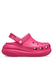 Crocs Klapki Crush Clog 207521 Różowy. Czerwone klapki Crocs, bez wzorów, z tworzywa sztucznego, bez obcasa. Za 199.99 zł.