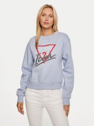 Guess Bluza W4YQ25 KB681 Różowy Regular Fit. Czerwone bluzy Guess, m, z aplikacjami, z bawełny, bez kaptura. Za 189.99 zł.