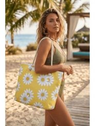 Lucky Bees Torba plażowa w kolorze żółtym - 56 x 35 x 15 cm rozmiar: onesize. Żółte torby na ramię Lucky Bees, bez wzorów, z materiału, na ramię, bez dodatków. Za 71.40 zł.