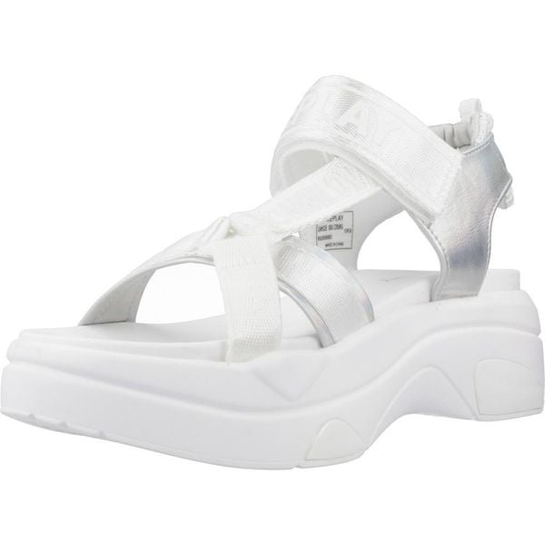 Sandały REPLAY WELLOW Srebrny. Szare sandały Replay, bez wzorów, z syntetyku, sportowe, bez obcasa, bez zapięcia. Za 251.99 zł.