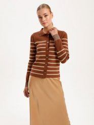 BGN Kardigan w kolorze jasnobrązowo-beżowym rozmiar: 40. Brązowe kardigany BGN, bez wzorów. Za 118.45 zł.