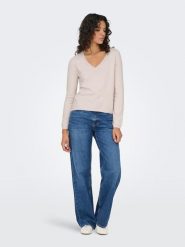 ONLY Sweter w kolorze beżowym rozmiar: L. Brązowe swetry Only, l, bez wzorów, z materiału, bez ramiączek. Za 60.99 zł.