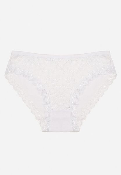 Białe Bawełniane Majtki Figi z Koronką z Przodu Bivora. Białe figi Born2be, s, bez wzorów, z bawełny. Za 2.99 zł.