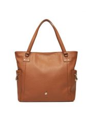 Beverly Hills Polo Club Torebka CEO-BHPC-C-005-08 Brązowy. Brązowe shopper Beverly Hills Polo Club, bez wzorów, z materiału, bez dodatków. Za 249.99 zł.