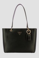 GUESS Czarna shopperka damska Noelle. Czarne torebki klasyczne Guess, z aplikacjami, ze skóry ekologicznej, duże, bez dodatków. W wyprzedaży za 599.99 zł.