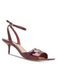 Nine West Sandały FEROZA BYCCC02 Bordowy. Czerwone sandały Nine West, bez wzorów, z syntetyku, bez obcasa, na szpilce, bez zapięcia. Za 179.99 zł.