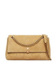 Tory Burch Torebka 183355 Beżowy. Brązowe torebki klasyczne Tory Burch, bez wzorów, ze skóry, bez dodatków. Za 2,384.00 zł.